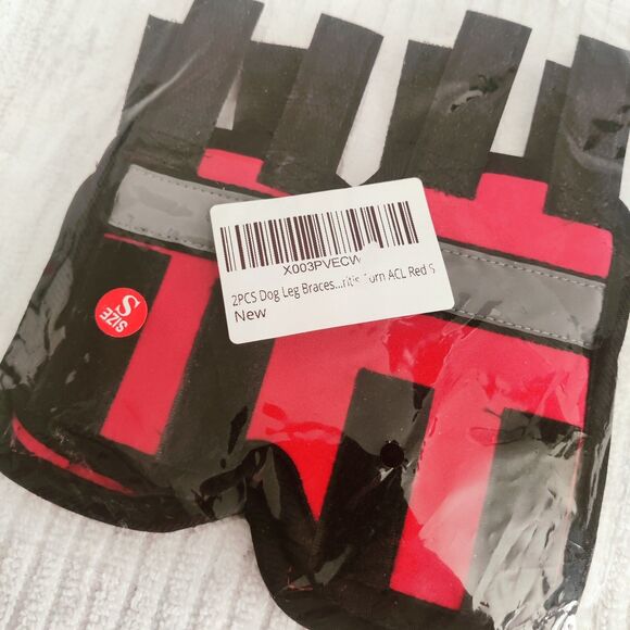 2 PC Dog Knee Brace For Torn ACL,Rear Leg Knee Support Size -Small - Picture 2 of 11